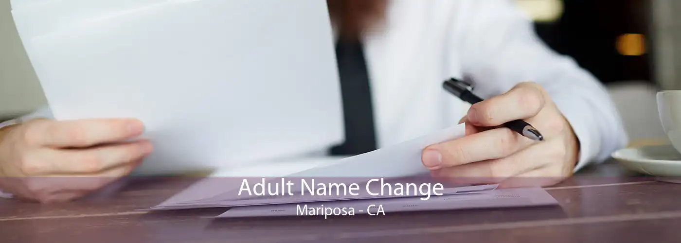  Adult Name Change Mariposa - CA