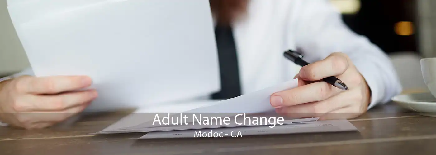  Adult Name Change Modoc - CA
