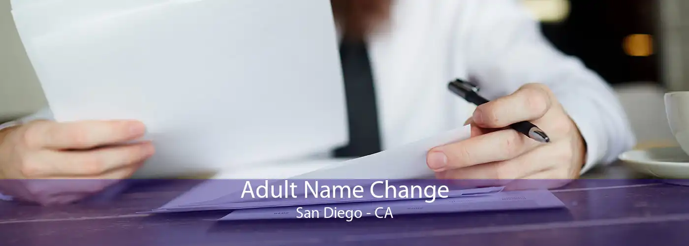  Adult Name Change San Diego - CA